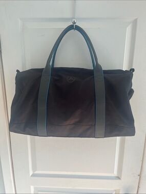 Mercedes-Benz Black Duffel Bag with Teal Trim